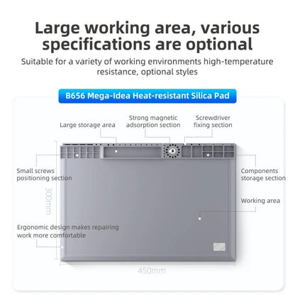 Mega-Idea B656 Desktop Insulation Heat-Resistant Silicone Pad - Working Mat by buy2fix | Online Shopping UK | buy2fix