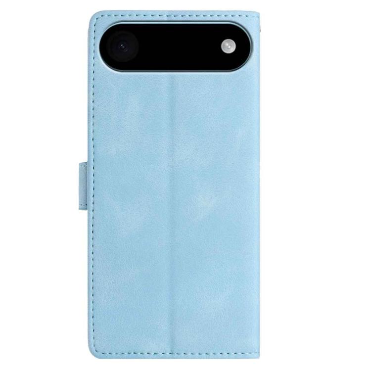 For iPhone Air Skin Feel Embossed Feather Leather Phone Case(Light Blue) - iPhone Air Cases by buy2fix | Online Shopping UK | buy2fix