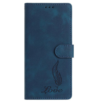 For iPhone Air Skin Feel Embossed Feather Leather Phone Case(Dark Blue) - iPhone Air Cases by buy2fix | Online Shopping UK | buy2fix