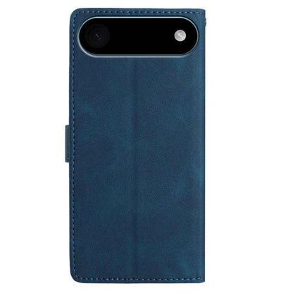 For iPhone Air Skin Feel Embossed Feather Leather Phone Case(Dark Blue) - iPhone Air Cases by buy2fix | Online Shopping UK | buy2fix
