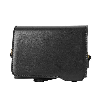 For Canon PowerShot SX740 HS Retro Pull Up Leather Full Body Camera Case Bag with Strap(Black) - Leather Bag by buy2fix | Online Shopping UK | buy2fix