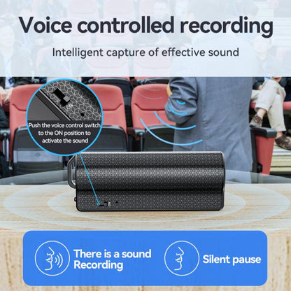 JNN Q70P OLED Display Magnetic Noise Reduction Voice Recording Pen Support APP Control, Memory:16GB(Black) - Recording Pen by JNN | Online Shopping UK | buy2fix