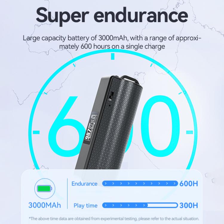 JNN Q70P OLED Display Magnetic Noise Reduction Voice Recording Pen Support APP Control, Memory:128GB(Black) - Recording Pen by JNN | Online Shopping UK | buy2fix