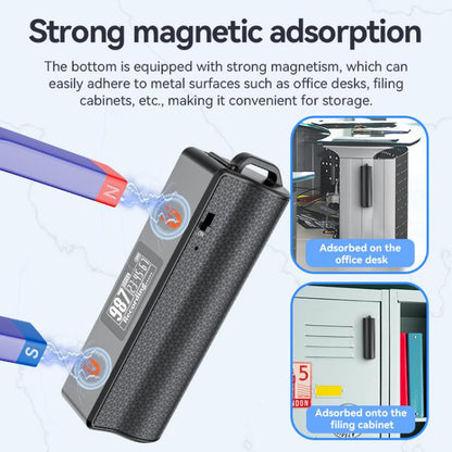 JNN Q70P OLED Display Magnetic Noise Reduction Voice Recording Pen Support APP Control, Memory:128GB(Black) - Recording Pen by JNN | Online Shopping UK | buy2fix