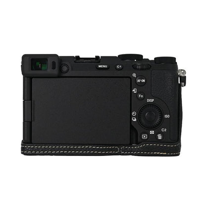 For Sony ILCE-7CM2 / Alpha 7C II Litchi Texture PU Leather Camera Half Case Base(Black) - Half Case by buy2fix | Online Shopping UK | buy2fix