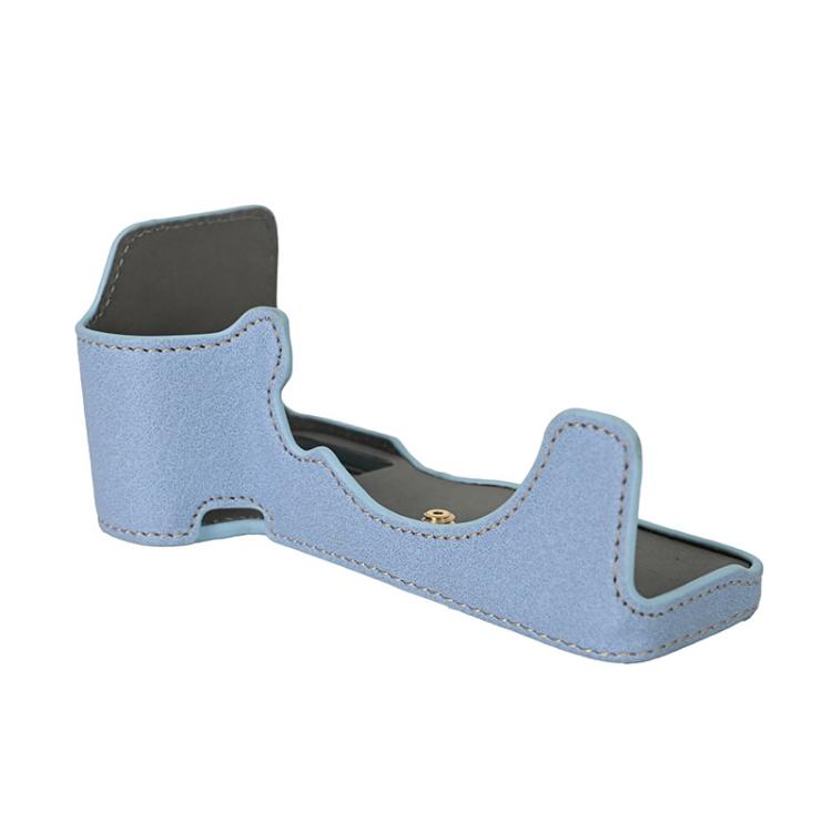 For Sony ILCE-7CM2 / Alpha 7C II Litchi Texture PU Leather Camera Half Case Base(Blue) - Half Case by buy2fix | Online Shopping UK | buy2fix