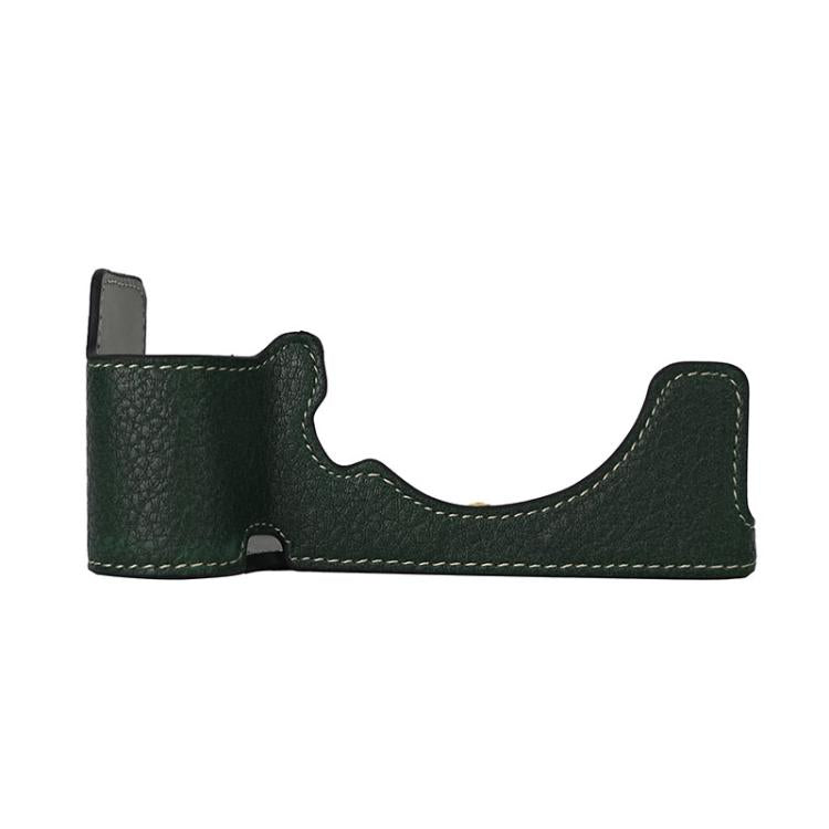 For Sony ILCE-7CM2 / Alpha 7C II Litchi Texture PU Leather Camera Half Case Base(Green) - Half Case by buy2fix | Online Shopping UK | buy2fix