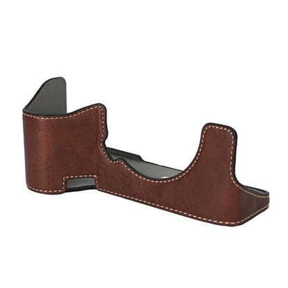 For Sony ILCE7RM5 / A7R5 Litchi Texture PU Leather Camera Half Case Base(Coffee) - Half Case by buy2fix | Online Shopping UK | buy2fix