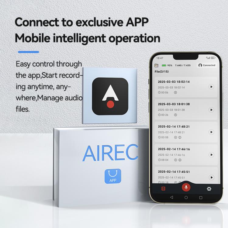 JNN Q90A Smart AI Voice Recording Pen Support APP Control, Memory:16GB(Black) - Recording Pen by JNN | Online Shopping UK | buy2fix