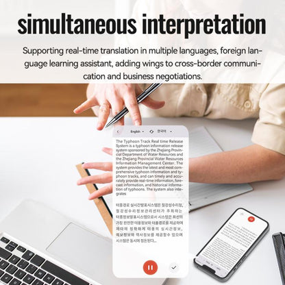 JNN Q90A Smart AI Voice Recording Pen Support APP Control, Memory:128GB(Black) - Recording Pen by JNN | Online Shopping UK | buy2fix