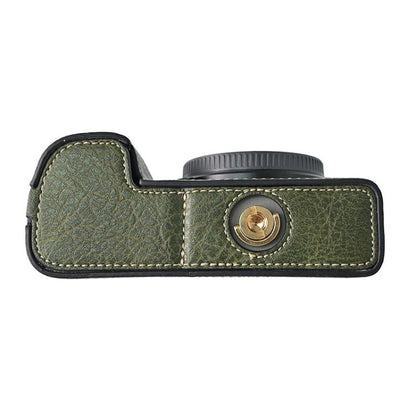 For Sony ILCE-6400 / A6300 / A6200 Litchi Texture PU Leather Camera Half Case Base(Green) - Half Case by buy2fix | Online Shopping UK | buy2fix