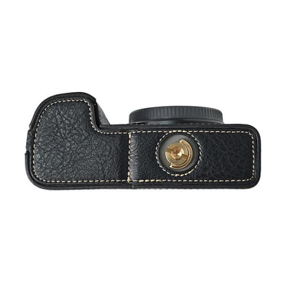 For Sony ILCE-6400 / A6300 / A6200 Litchi Texture PU Leather Camera Half Case Base(Black) - Half Case by buy2fix | Online Shopping UK | buy2fix