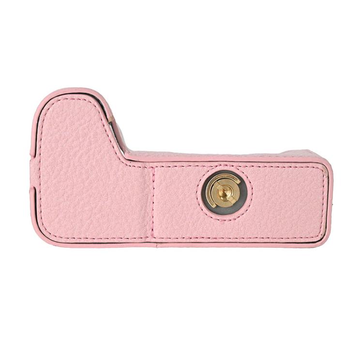 For Sony ILCE-6700 / A6700 Litchi Texture PU Leather Camera Half Case Base(Pink) - Half Case by buy2fix | Online Shopping UK | buy2fix