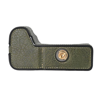 For Sony ILCE-6700 / A6700 Litchi Texture PU Leather Camera Half Case Base(Green) - Half Case by buy2fix | Online Shopping UK | buy2fix