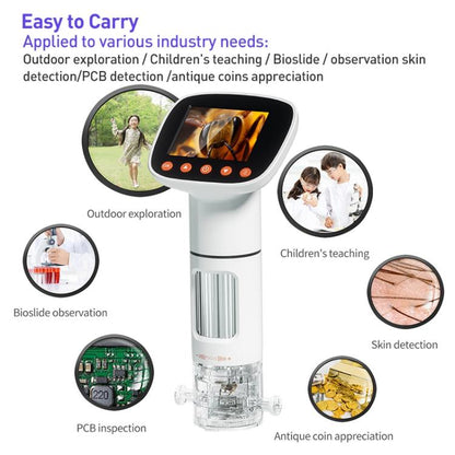 CM3 2.0 inch IPS Screen 1000X Desktop HD Digital Electron Microscope(White) - Digital Microscope by buy2fix | Online Shopping UK | buy2fix