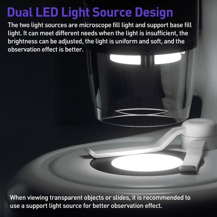 CM3 2.0 inch IPS Screen 1000X Desktop HD Digital Electron Microscope(White) - Digital Microscope by buy2fix | Online Shopping UK | buy2fix