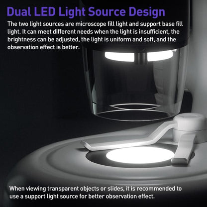 CM3 2.0 inch IPS Screen 1000X Desktop HD Digital Electron Microscope(White) - Digital Microscope by buy2fix | Online Shopping UK | buy2fix