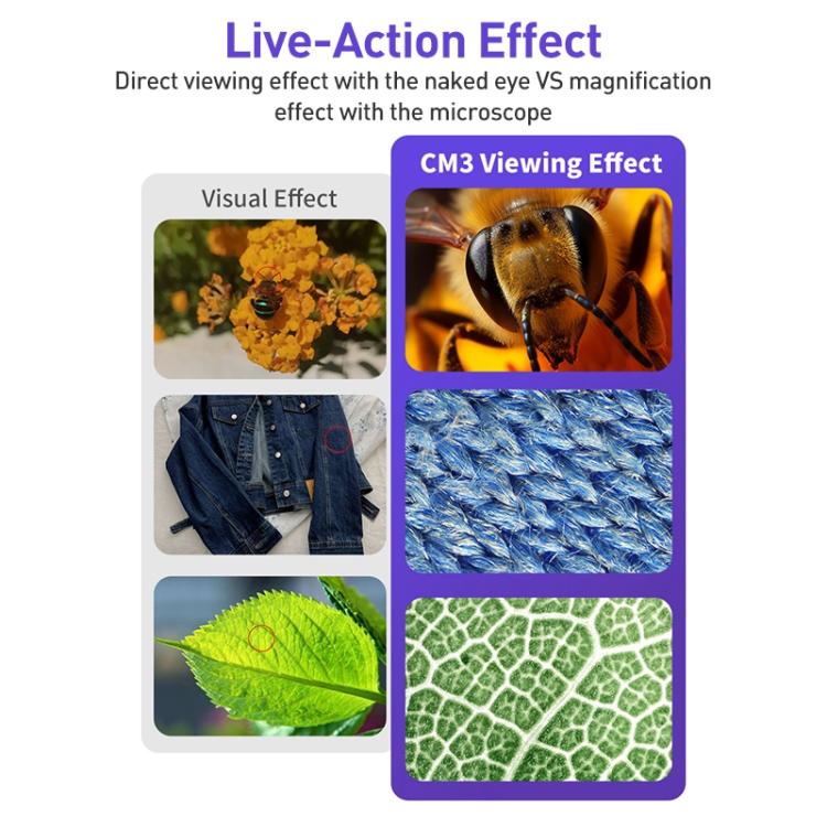 CM3 2.0 inch IPS Screen 1000X Desktop HD Digital Electron Microscope(White) - Digital Microscope by buy2fix | Online Shopping UK | buy2fix