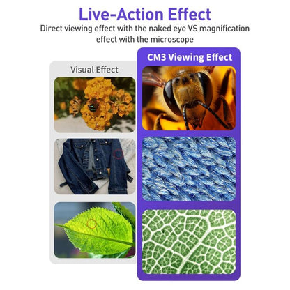 CM3 2.0 inch IPS Screen 1000X Desktop HD Digital Electron Microscope(White) - Digital Microscope by buy2fix | Online Shopping UK | buy2fix