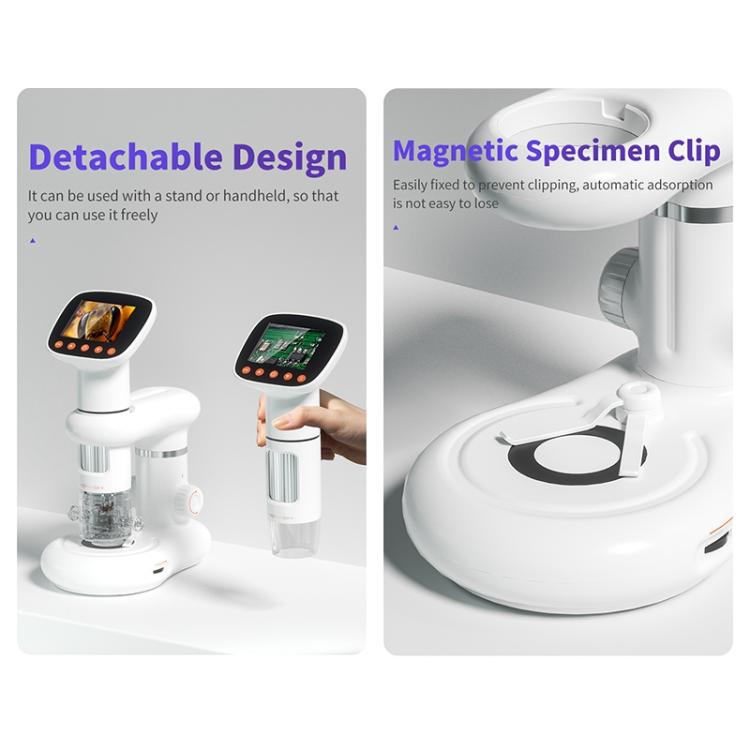 CM3 2.0 inch IPS Screen 1000X Desktop HD Digital Electron Microscope(White) - Digital Microscope by buy2fix | Online Shopping UK | buy2fix