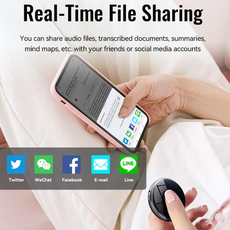 JNN M29A Portable Smart AI Magnetic Recorder Support APP Control, Memory:16GB(Black) - Recording Pen by JNN | Online Shopping UK | buy2fix