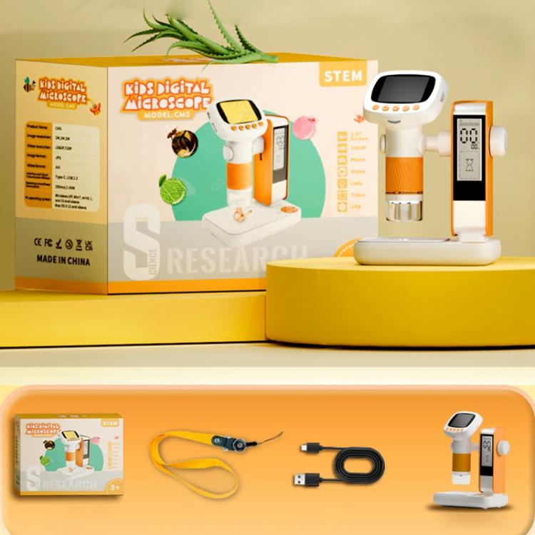 CM5 2.0 inch Screen HD Digital Electron Microscope(Orange) - Digital Microscope by buy2fix | Online Shopping UK | buy2fix