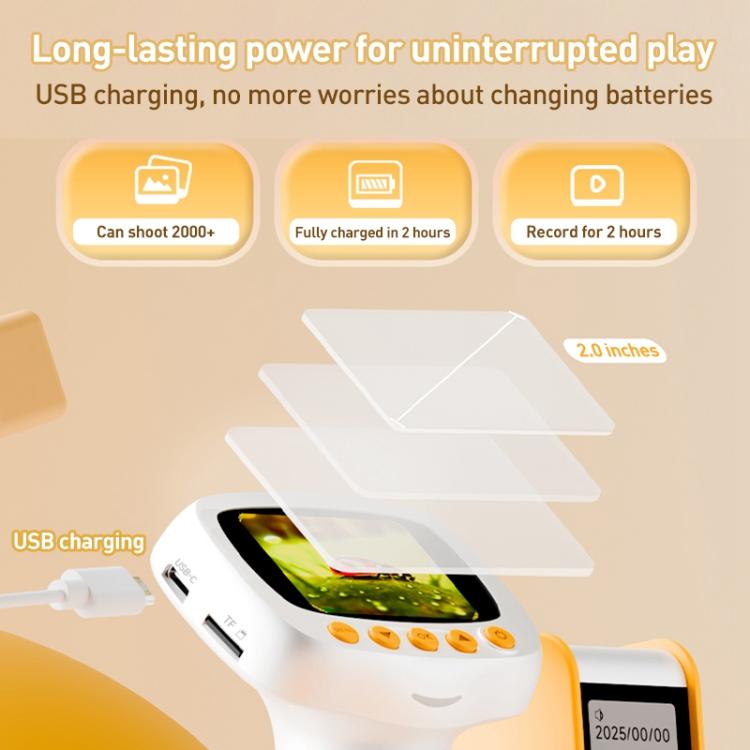 CM5 2.0 inch Screen HD Digital Electron Microscope(Orange) - Digital Microscope by buy2fix | Online Shopping UK | buy2fix