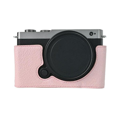 For Panasonic LUMIX S9 Litchi Texture PU Leather Camera Half Case Base(Pink) - Half Case by buy2fix | Online Shopping UK | buy2fix
