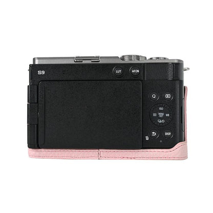 For Panasonic LUMIX S9 Litchi Texture PU Leather Camera Half Case Base(Pink) - Half Case by buy2fix | Online Shopping UK | buy2fix