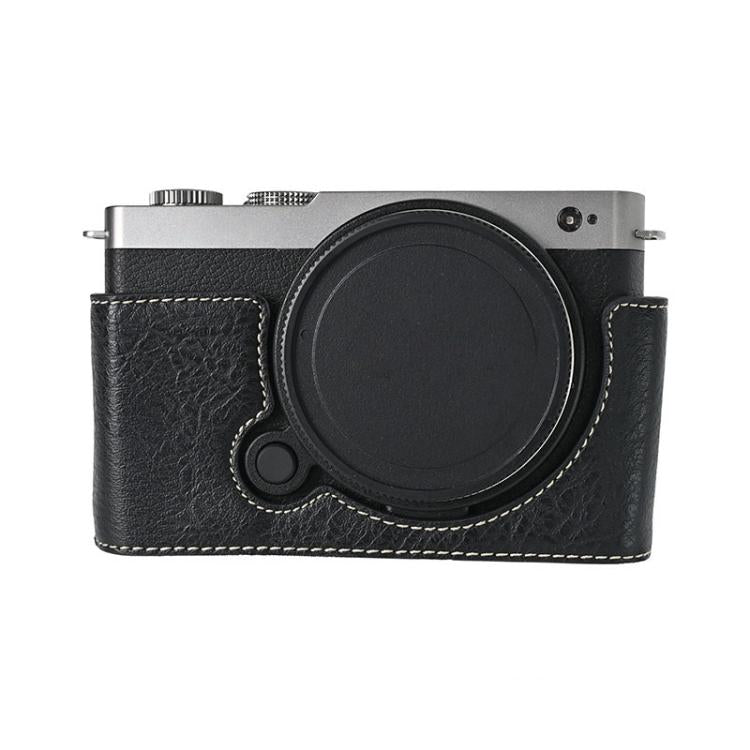For Panasonic LUMIX S9 Litchi Texture PU Leather Camera Half Case Base(Black) - Half Case by buy2fix | Online Shopping UK | buy2fix