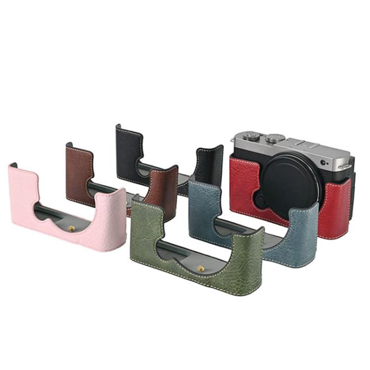 For Panasonic LUMIX S9 Litchi Texture PU Leather Camera Half Case Base(Pink) - Half Case by buy2fix | Online Shopping UK | buy2fix