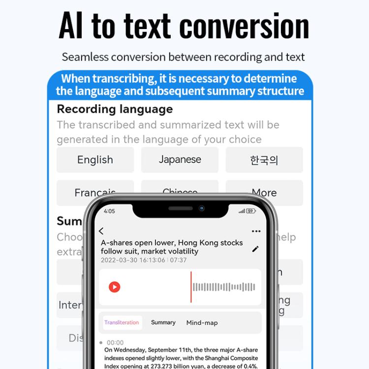 JNN A6 Portable Smart AI Magnetic Recorder Support APP Control, Memory:8GB(Black) - Recording Pen by JNN | Online Shopping UK | buy2fix