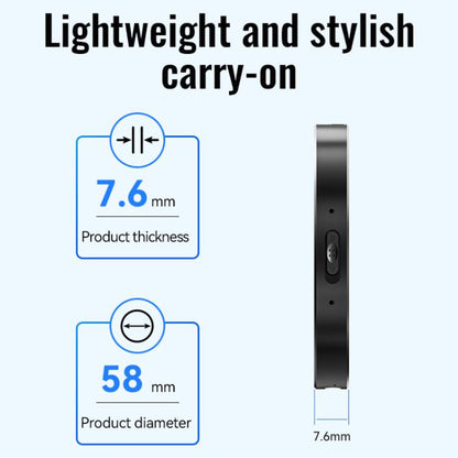 JNN A6 Portable Smart AI Magnetic Recorder Support APP Control, Memory:128GB(Black) - Recording Pen by JNN | Online Shopping UK | buy2fix