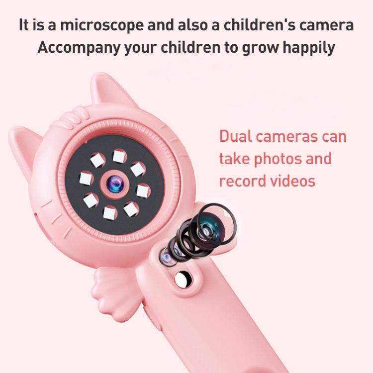 Z800 500X 2.0 inch IPS Screen Portable Handheld Dual Lens Electron Microscope(Pink) - Hand Held Style by buy2fix | Online Shopping UK | buy2fix