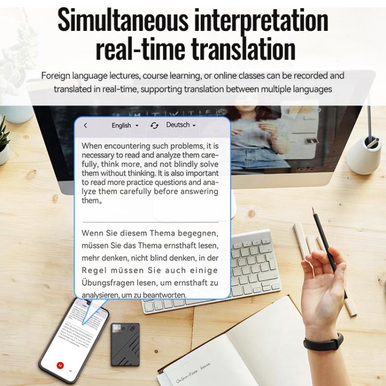 JNN A5 OLED Display Smart AI Magnetic Recorder Support APP Control, Memory:8GB(Black) - Recording Pen by JNN | Online Shopping UK | buy2fix