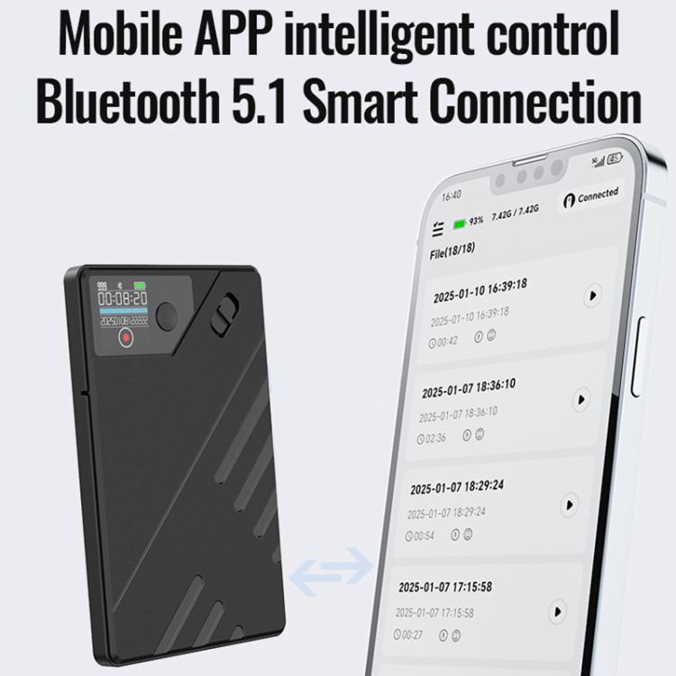 JNN A5 OLED Display Smart AI Magnetic Recorder Support APP Control, Memory:8GB(Black) - Recording Pen by JNN | Online Shopping UK | buy2fix