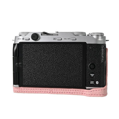 For FUJIFILM X-M5 Litchi Texture PU Leather Camera Half Case Base(Pink) - Half Case by buy2fix | Online Shopping UK | buy2fix