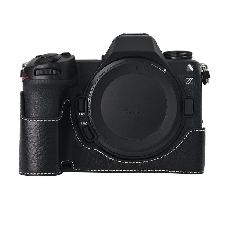 For Nikon Z6III Litchi Texture PU Leather Camera Half Case Base(Black) - Half Case by buy2fix | Online Shopping UK | buy2fix