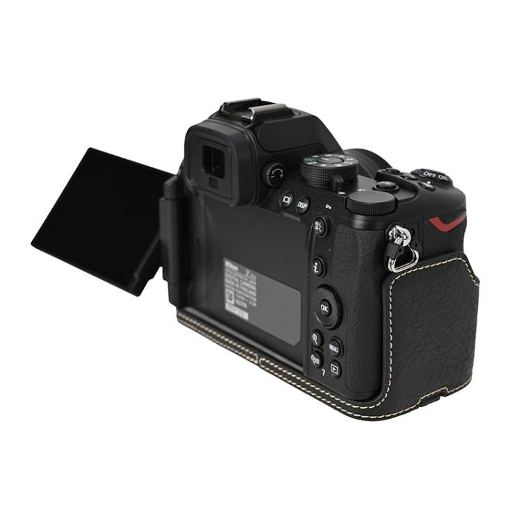 For Nikon Z50II Litchi Texture PU Leather Camera Half Case Base(Black) - Half Case by buy2fix | Online Shopping UK | buy2fix