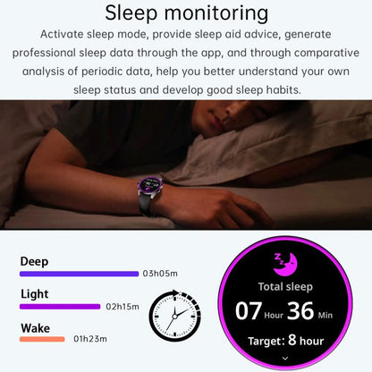 H77 1.43 inch AMOLED Screen Health & Fitness Smart Watch IP67 Waterproof Support BT Call(Pink) - Smart Watches by buy2fix | Online Shopping UK | buy2fix