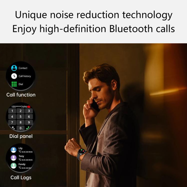 H77 1.43 inch AMOLED Screen Health & Fitness Smart Watch IP67 Waterproof Support BT Call(Black) - Smart Watches by buy2fix | Online Shopping UK | buy2fix