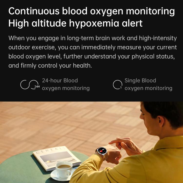 H78 1.43 inch AMOLED Screen Health & Fitness Smart Watch IP67 Waterproof Support BT Call(Gold Shell Green Leather) - Smart Watches by buy2fix | Online Shopping UK | buy2fix