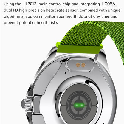 H78 1.43 inch AMOLED Screen Health & Fitness Smart Watch IP67 Waterproof Support BT Call(Silver Shell Brown Leather) - Smart Watches by buy2fix | Online Shopping UK | buy2fix