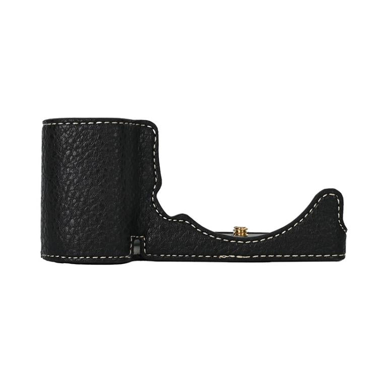 For Sony ZV-E10 Litchi Texture PU Leather Camera Half Case Base(Black) - Half Case by buy2fix | Online Shopping UK | buy2fix