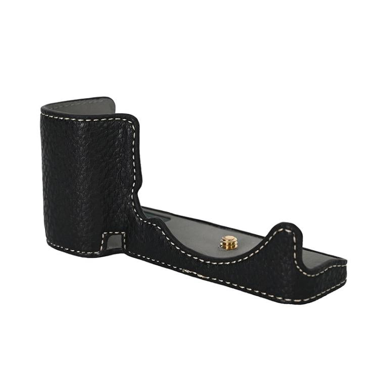 For Sony ZV-E10 Litchi Texture PU Leather Camera Half Case Base(Black) - Half Case by buy2fix | Online Shopping UK | buy2fix