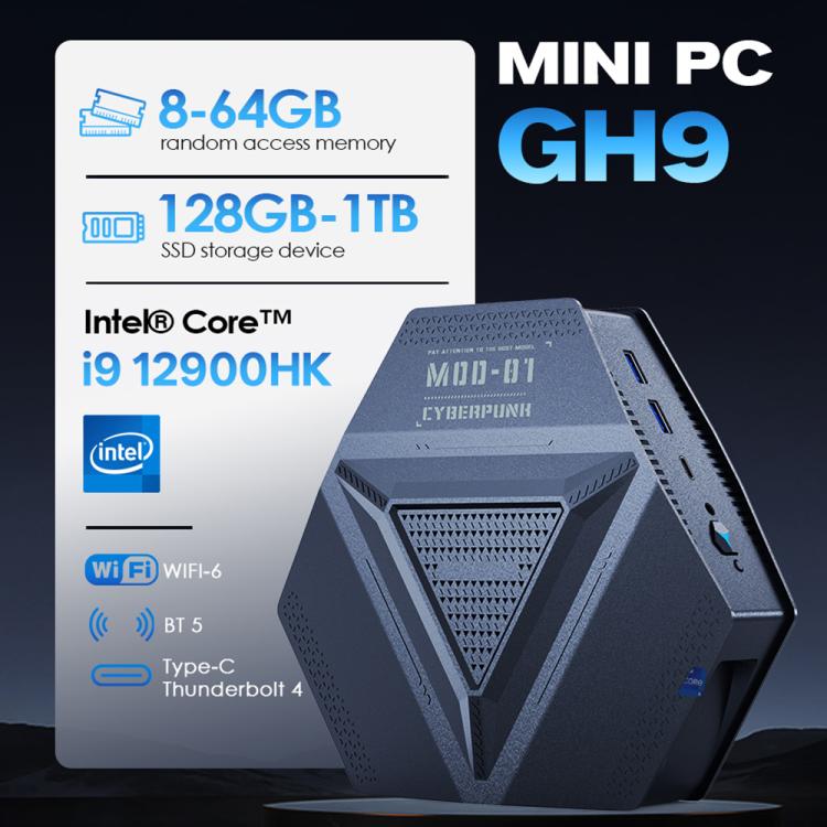 GXMO GH9 Windows 11 Mini PC, Intel Core i9 12900HK Processor, Specification:32GB+1TB(US Plug) - Windows Mini PCs by GXMO | Online Shopping UK | buy2fix