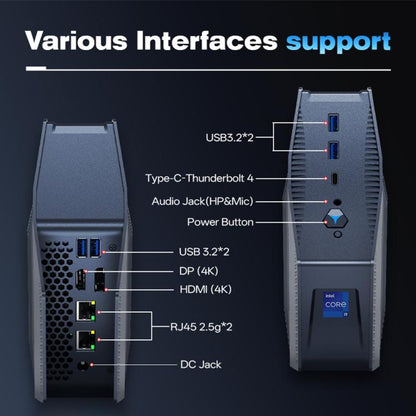 GXMO GH9 Windows 11 Mini PC, Intel Core i9 12900HK Processor, Specification:32GB+1TB(US Plug) - Windows Mini PCs by GXMO | Online Shopping UK | buy2fix