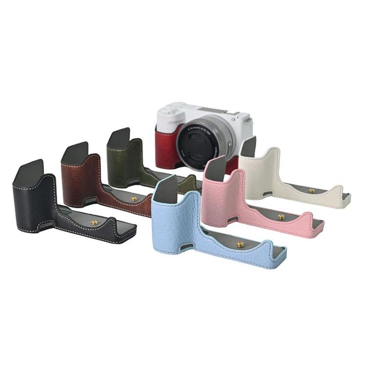 For Sony Alpha ZV-E10 II / ZV-E10M2 Litchi Texture PU Leather Camera Half Case Base(Black) - Half Case by buy2fix | Online Shopping UK | buy2fix