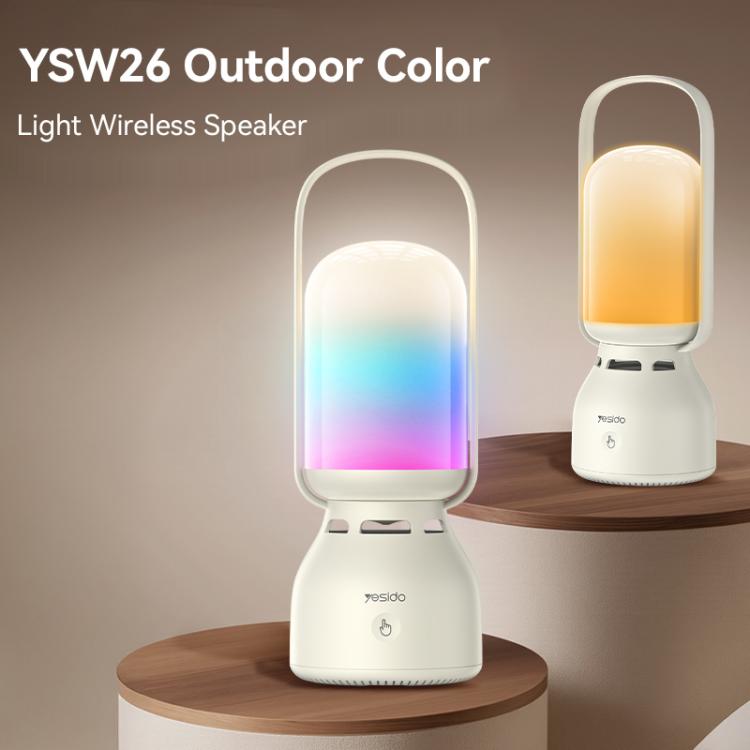 Yesido YSW26 Outdoor LED Light Wireless Bluetooth Speaker(Beige) - Desktop Speaker by Yesido | Online Shopping UK | buy2fix