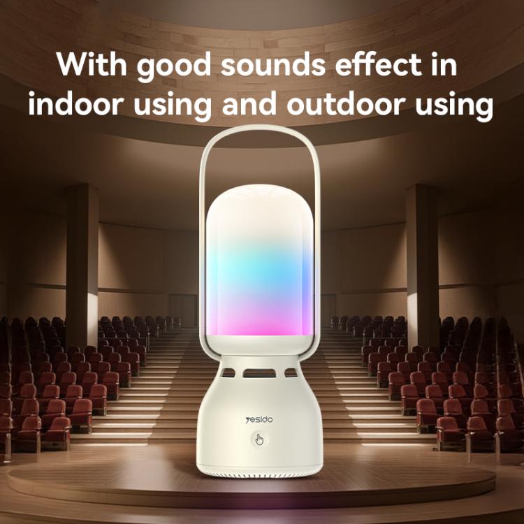 Yesido YSW26 Outdoor LED Light Wireless Bluetooth Speaker(Beige) - Desktop Speaker by Yesido | Online Shopping UK | buy2fix